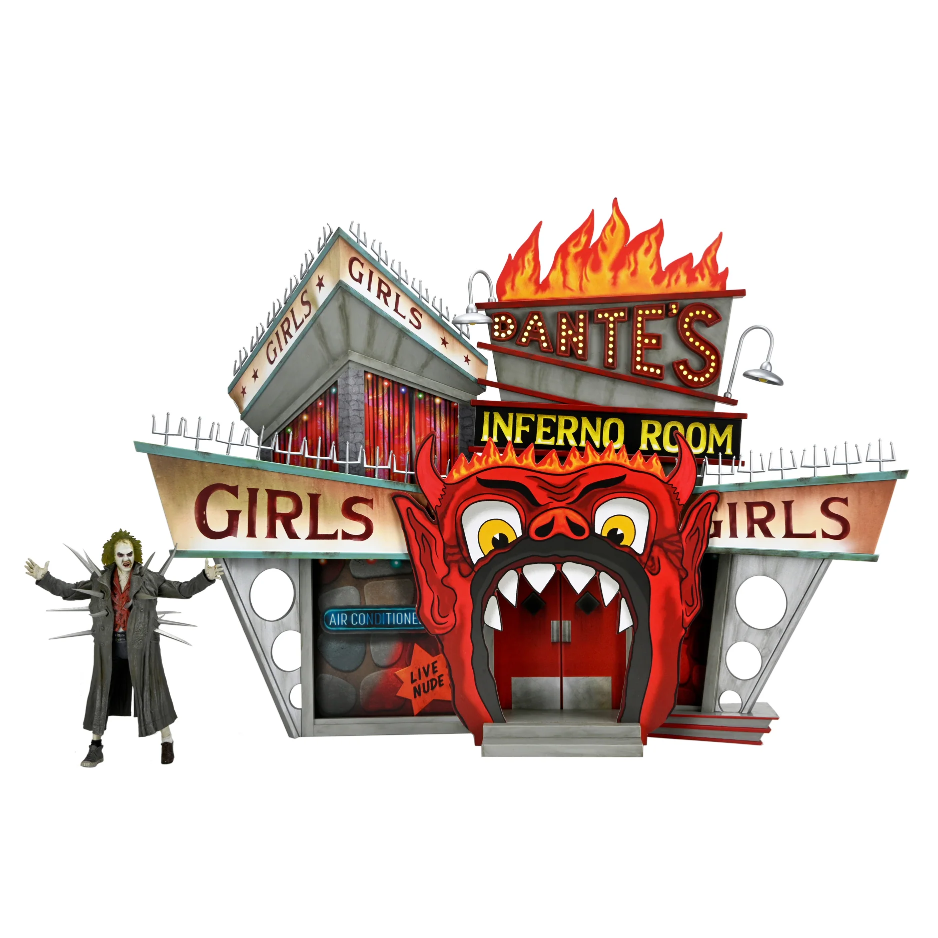 Beetlejuice (1988) - Ultimate Trench Coat with Spikes Beetlejuice 7" Scale Action Figure and Dante’s Inferno Room Deluxe Set - Image 4