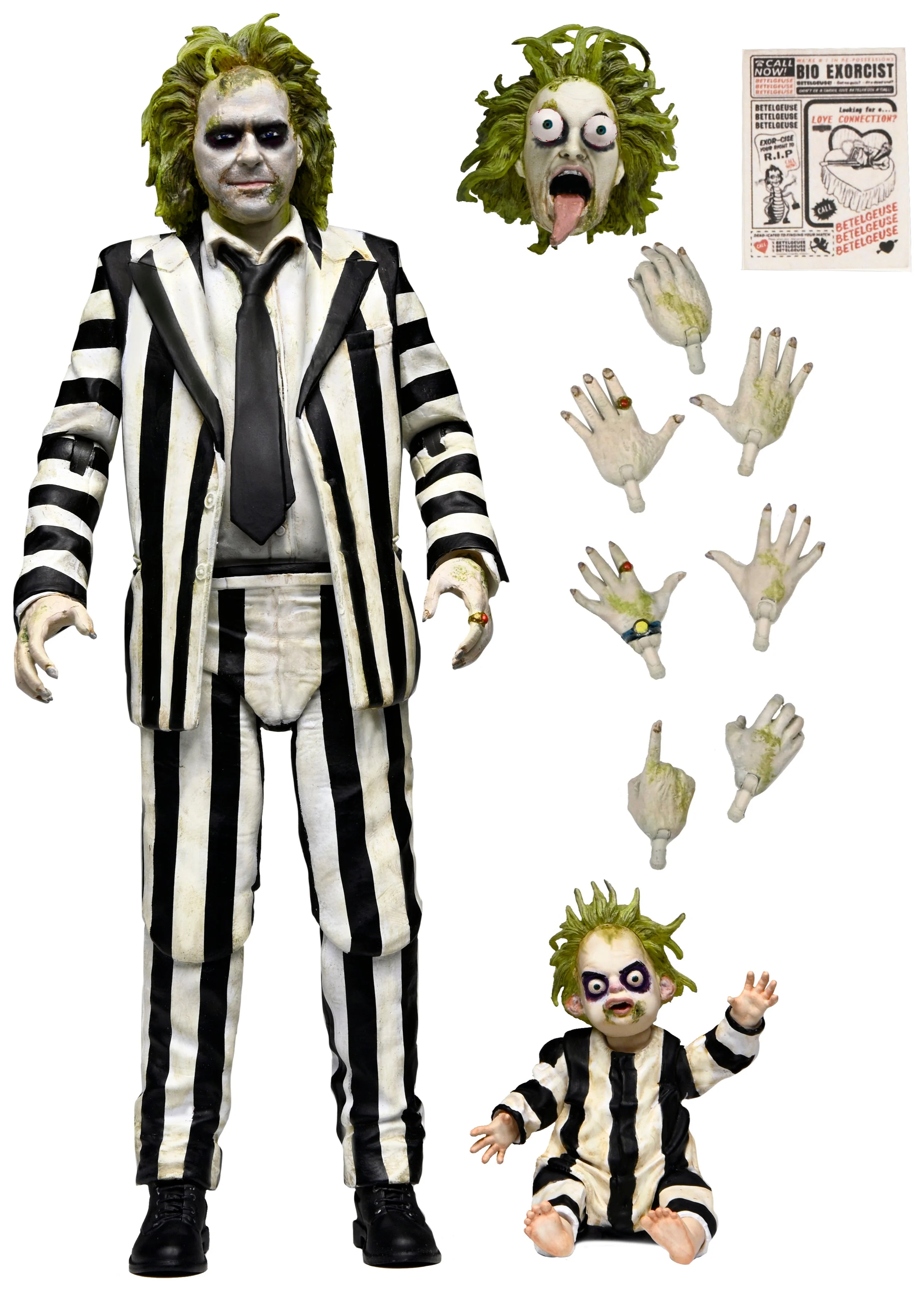 Beetlejuice Beetlejuice - Ultimate Striped Suit Beetlejuice 7" Scale Action Figure - Image 6