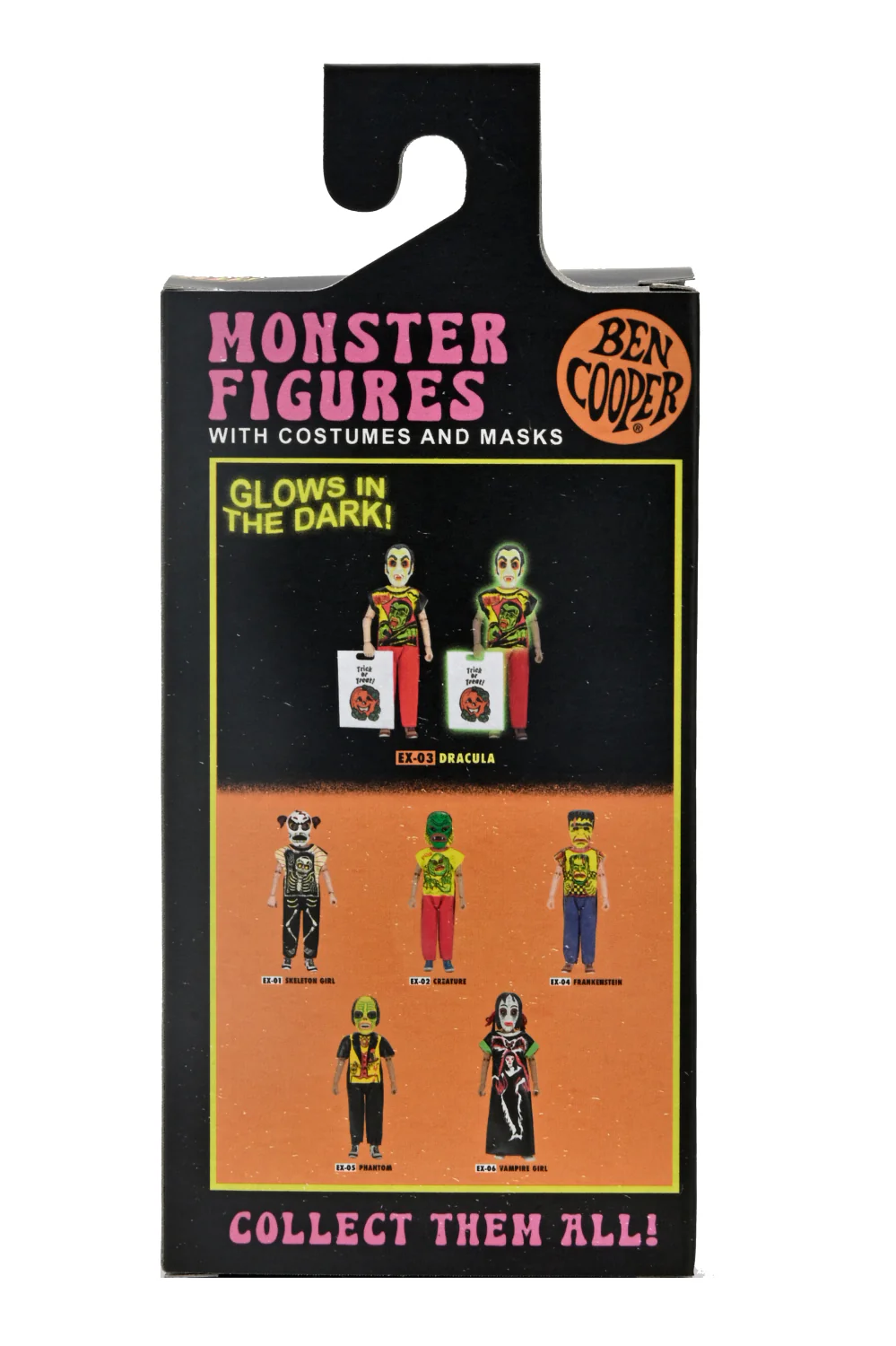 Ben Cooper Costume Kids Collection - Series 1 Bundle Glow-in-the-Dark Costumed Action Figures (Creature, Dracula, Frankenstein, Phantom, Vampire Girl) - Image 13