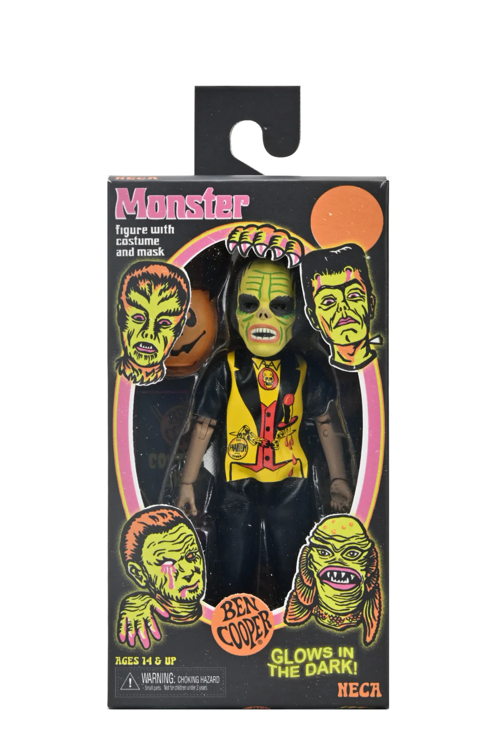 Ben Cooper Costume Kids Collection - Series 1 Bundle Glow-in-the-Dark Costumed Action Figures (Creature, Dracula, Frankenstein, Phantom, Vampire Girl) - Image 5