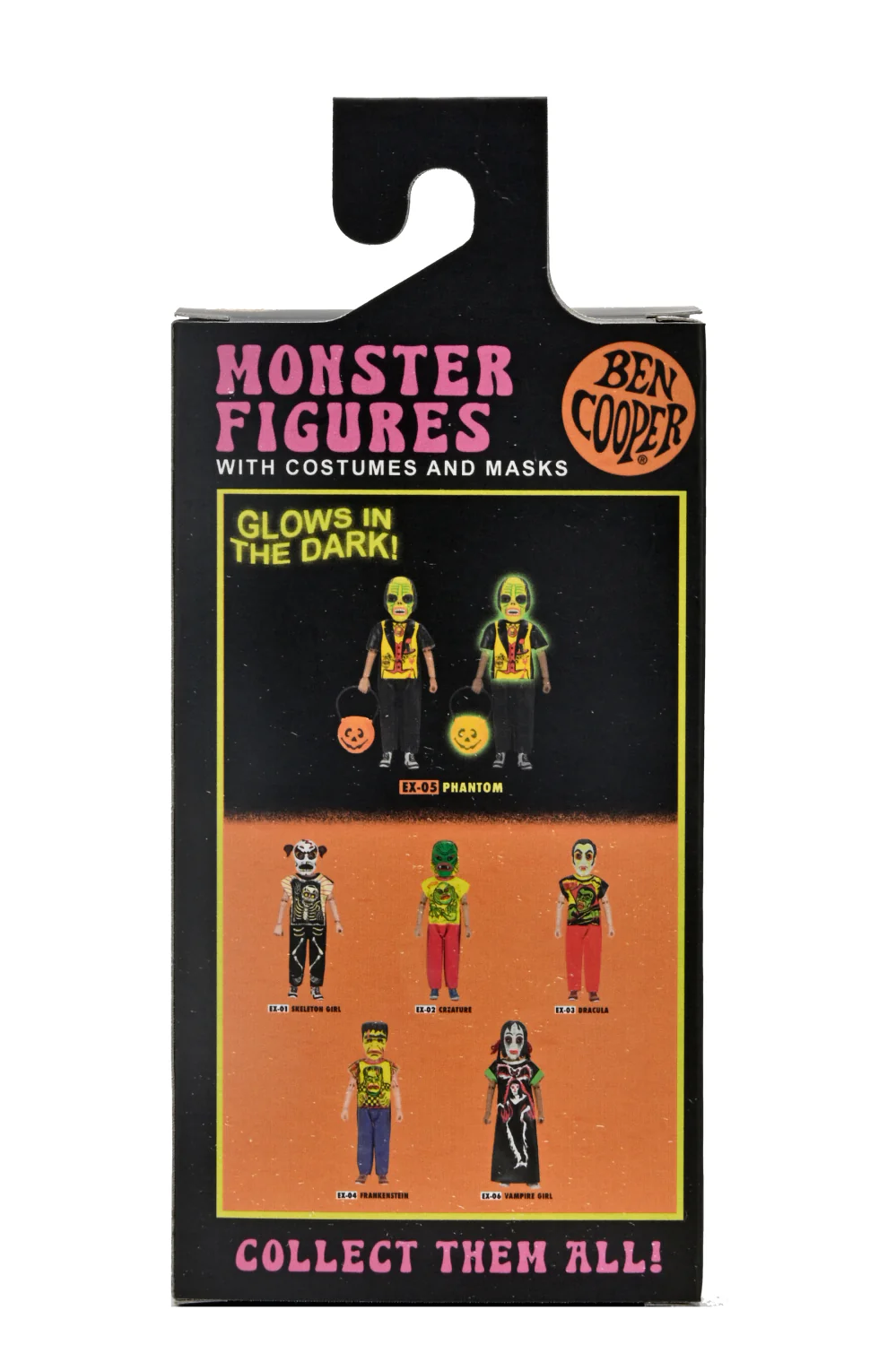 Ben Cooper Costume Kids Collection - Series 1 Bundle Glow-in-the-Dark Costumed Action Figures (Creature, Dracula, Frankenstein, Phantom, Vampire Girl) - Image 7