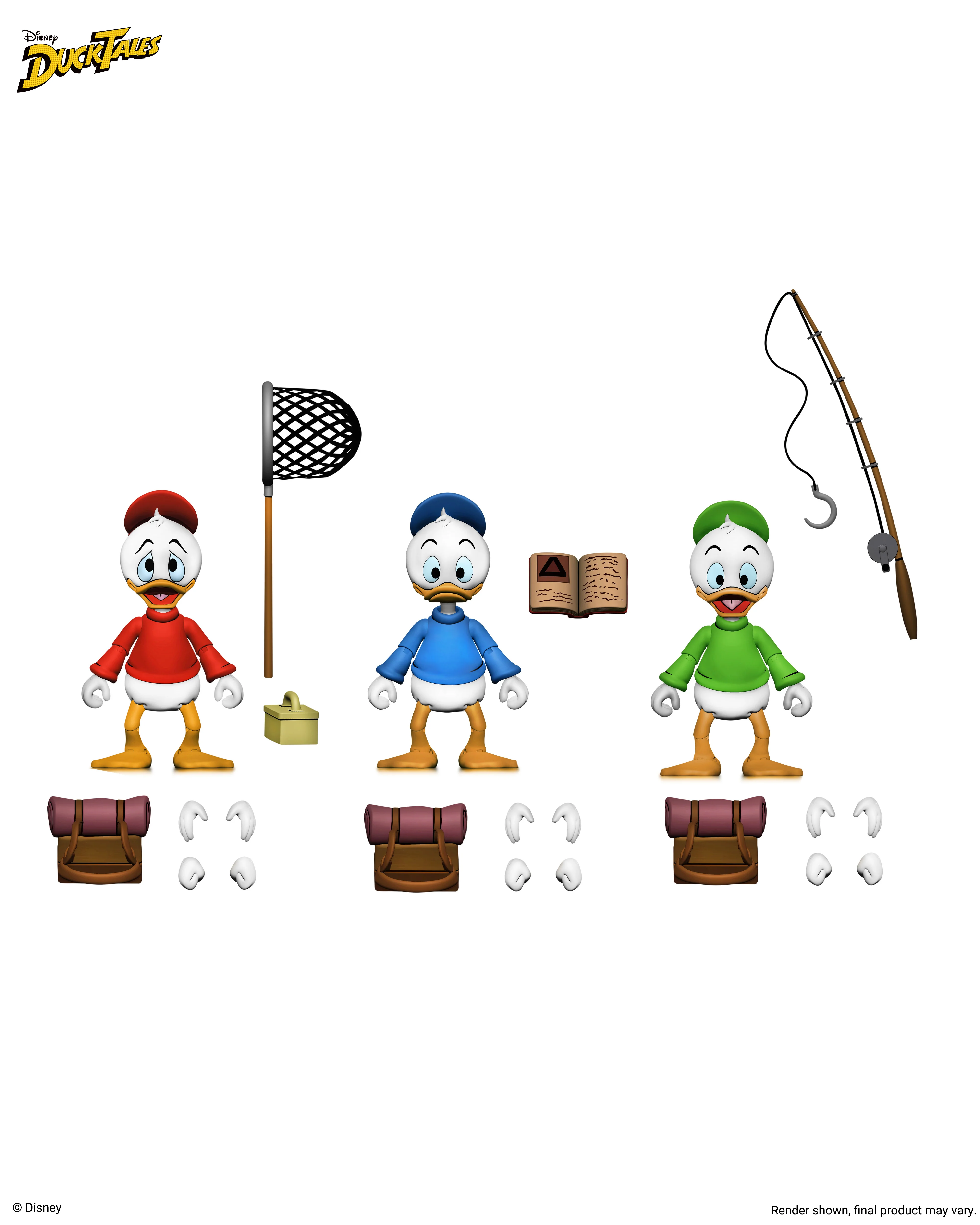 Disneyâs DuckTales - Ultimate Huey, Dewey, and Louie 7â Scale Action Figure 3-Pack (PRE-ORDER)
