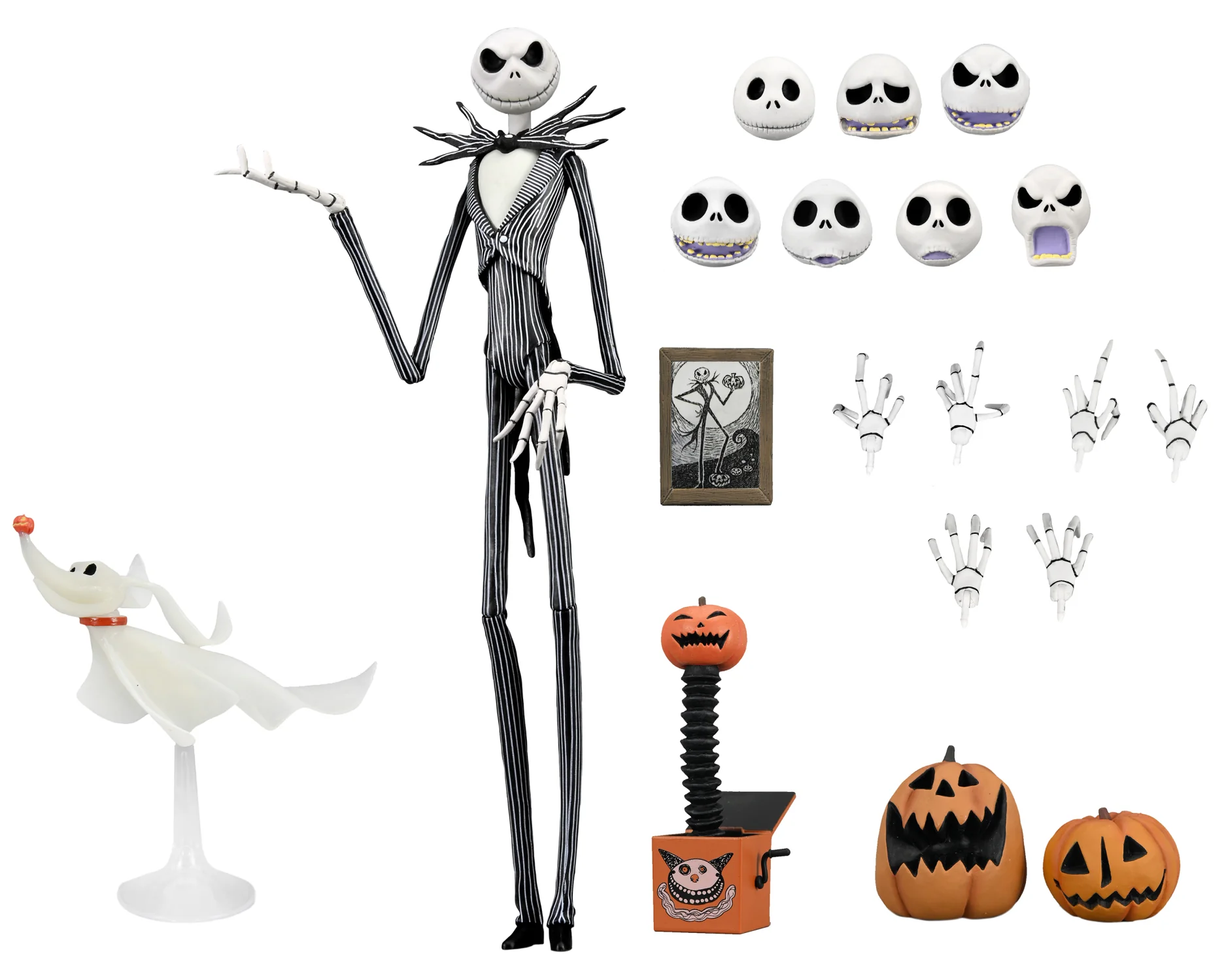 Disney Tim Burtonās The Nightmare Before Christmas - Ultimate Jack Skellington 7ā Scale Action Figure - Image 8