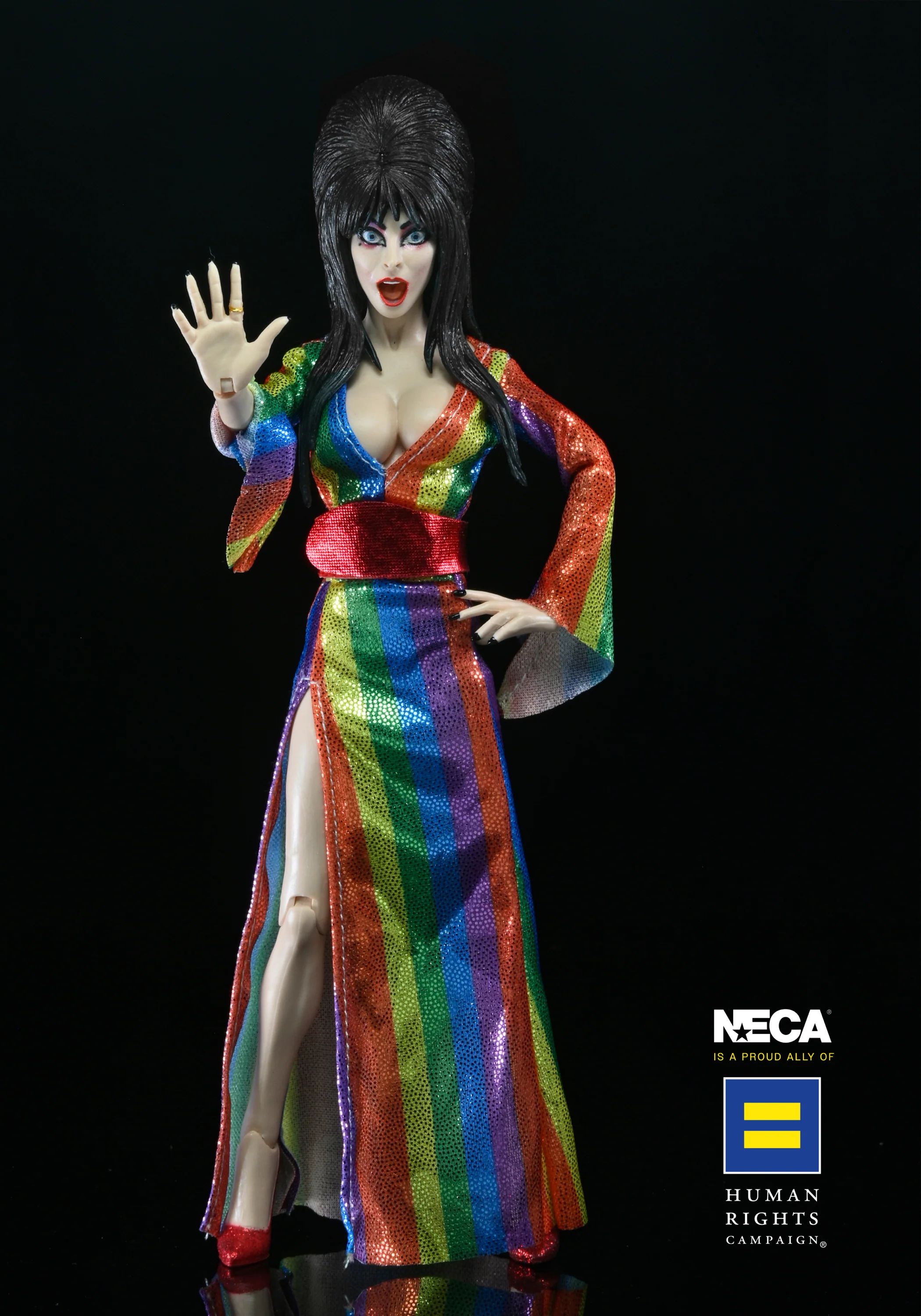 Elvira - Over the Rainbow Elvira (Pride) 8" Clothed Figure - Image 4