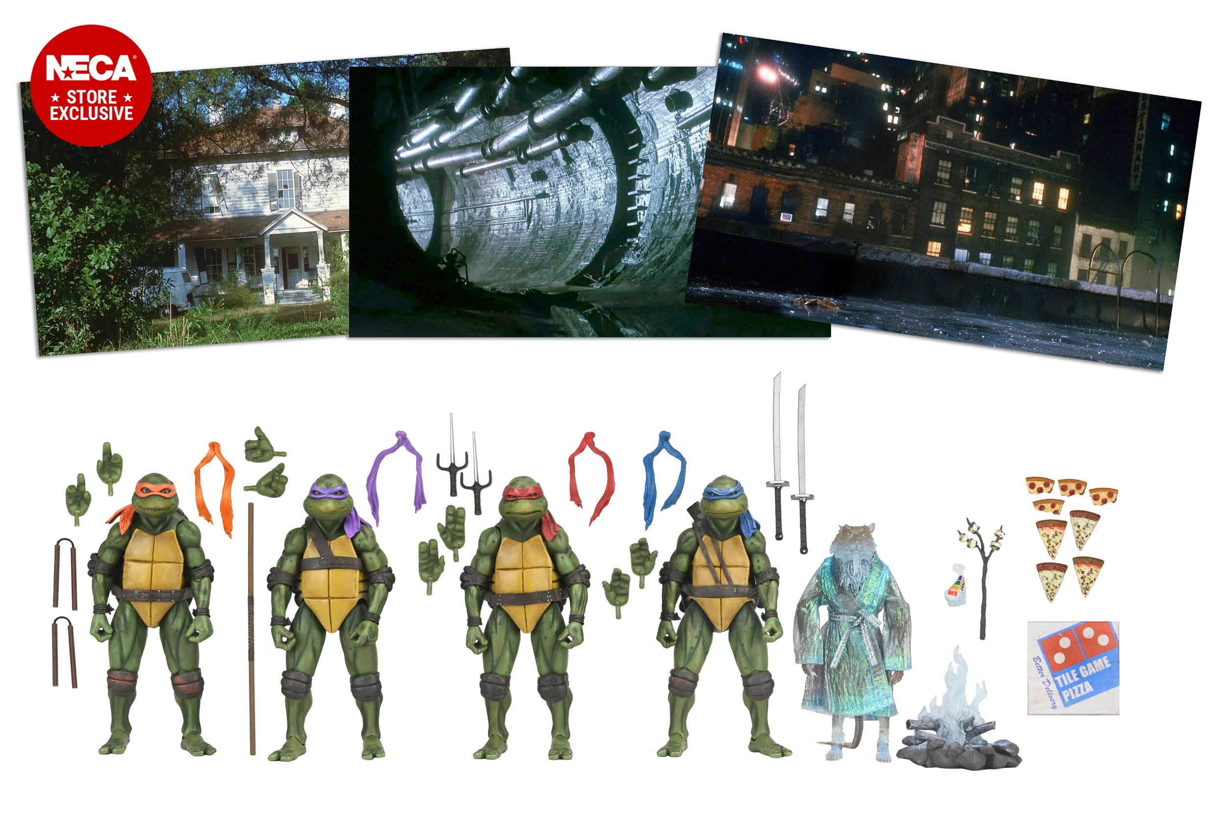 GOLD STAR - Teenage Mutant Ninja Turtles (1990 Movie) - 35th Anniversary 7" Scale Action 5-Pack - Image 6