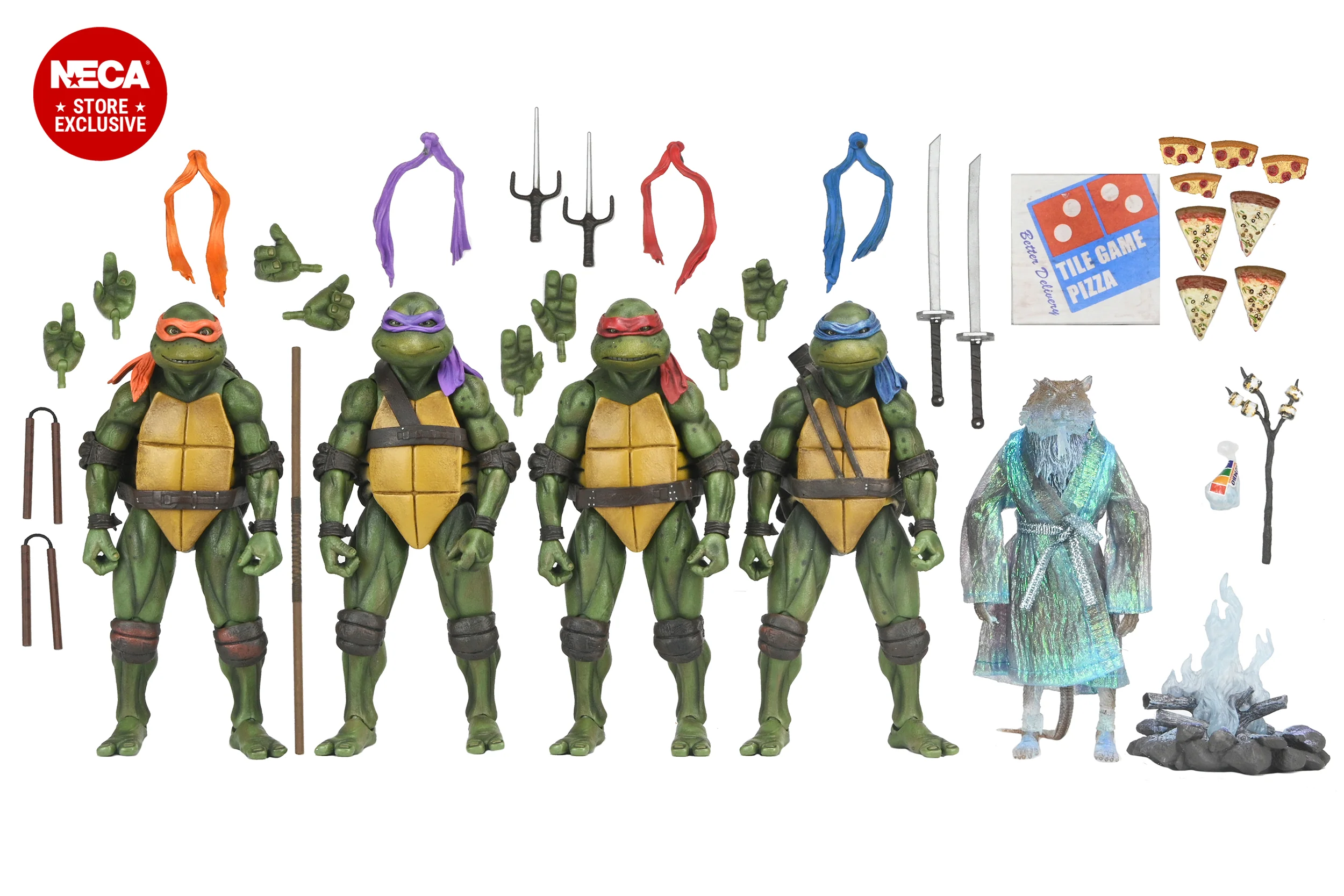 GOLD STAR - Teenage Mutant Ninja Turtles (1990 Movie) - 35th Anniversary 7" Scale Action 5-Pack - Image 7
