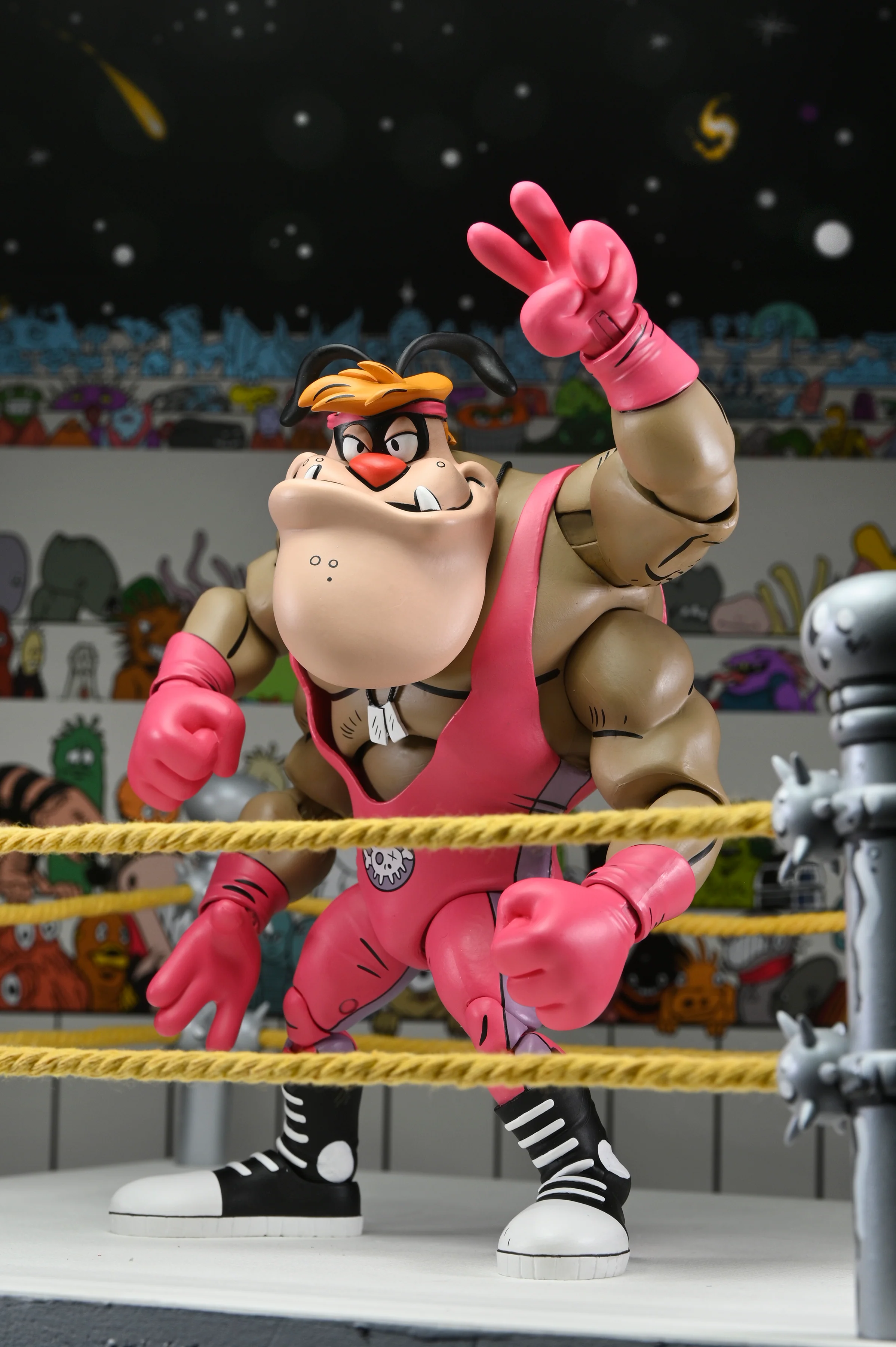 Teenage Mutant Ninja Turtles (Archie Comics) - Stump Wrestling Cryin' Houn' Deluxe 7ā Scale Action Figure - Image 6