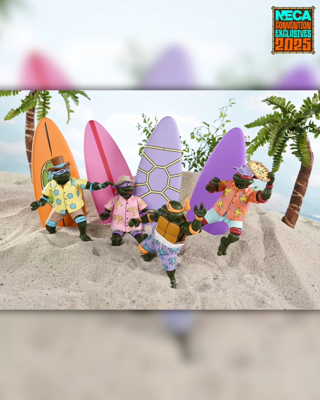 Teenage Mutant Ninja Turtles (Cartoon) - Bodacious Beach Bros. Turtles 7” Scale Action Figure 4-Pack (2025 Con Exclusive) (PRE-ORDER) - Image 2
