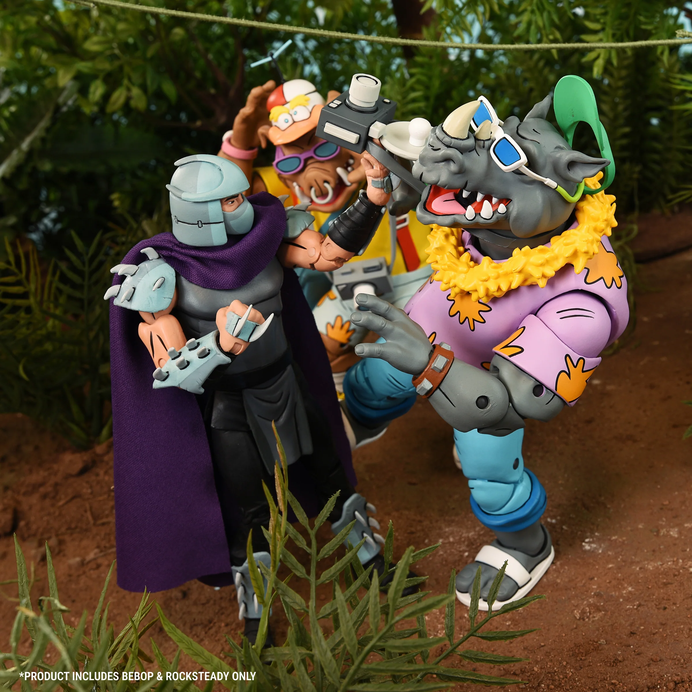 Teenage Mutant Ninja Turtles (Cartoon) - Vacation Bebop and Rocksteady 7" Scale Action Figure 2-Pack - Image 6