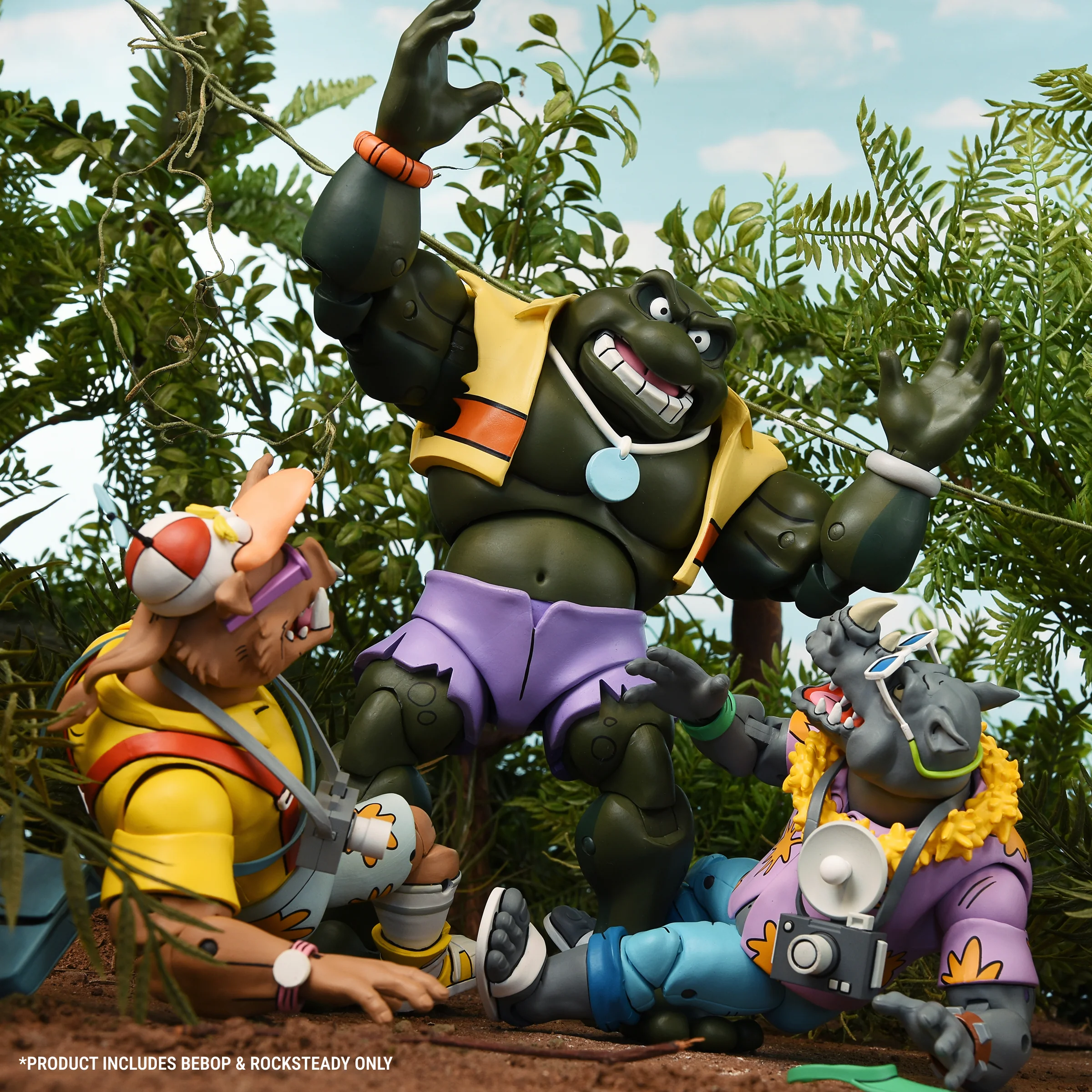 Teenage Mutant Ninja Turtles (Cartoon) - Vacation Bebop and Rocksteady 7" Scale Action Figure 2-Pack - Image 7