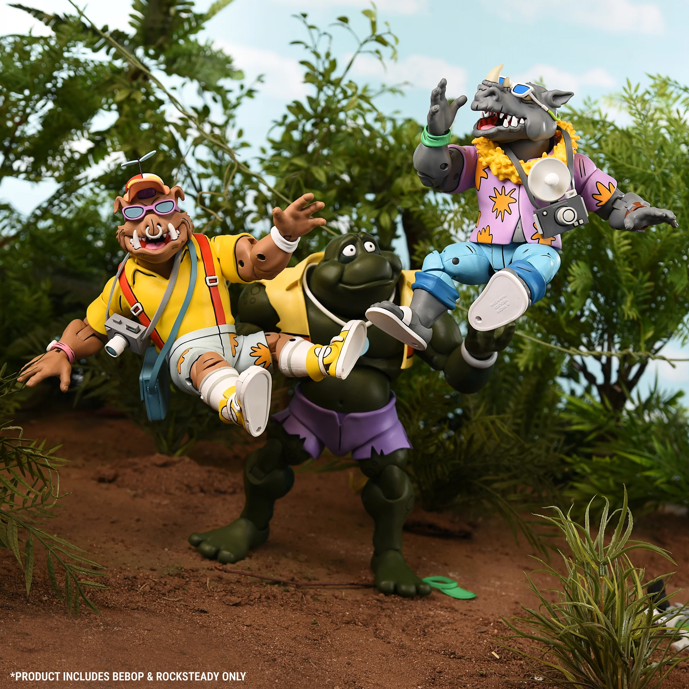 Teenage Mutant Ninja Turtles (Cartoon) - Vacation Bebop and Rocksteady 7" Scale Action Figure 2-Pack - Image 8