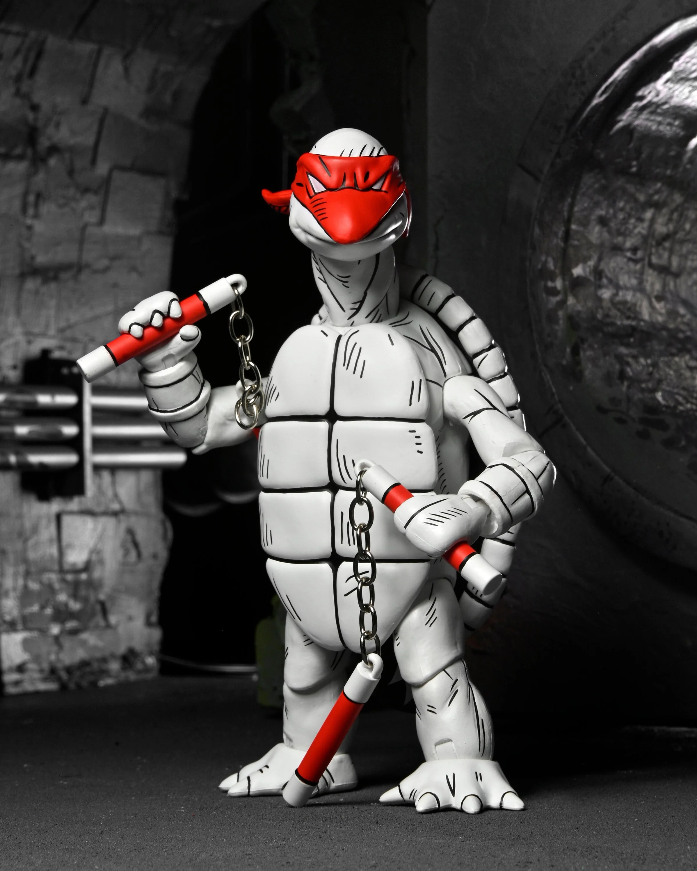 Teenage Mutant Ninja Turtles (Mirage Comics) - Black and White First Turtles 7" Scale Action Figure 2-Pack - Image 5
