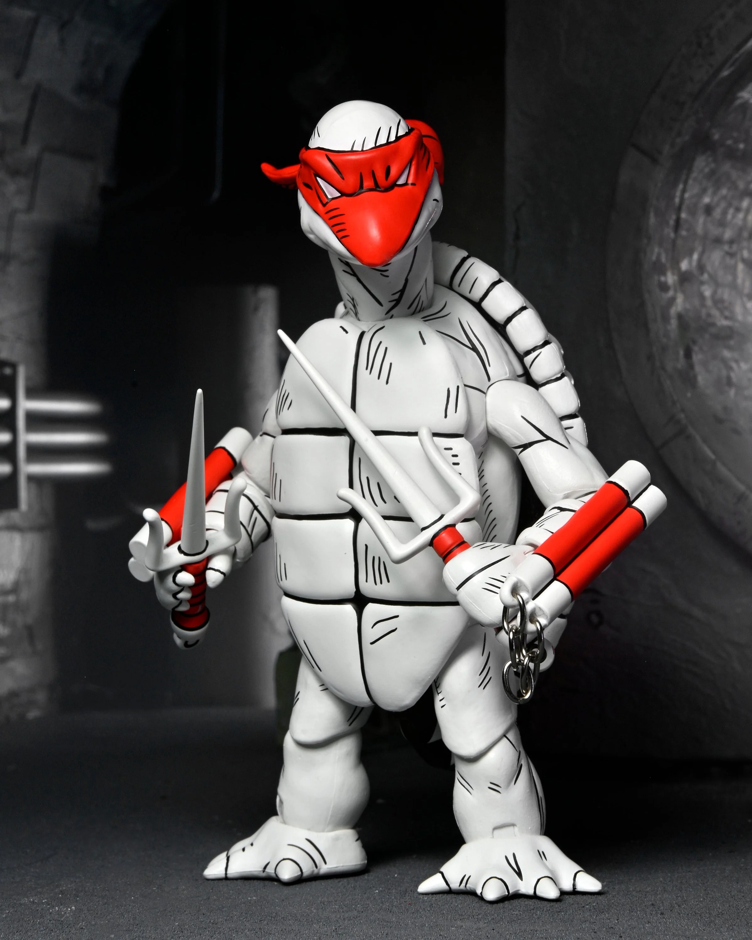 Teenage Mutant Ninja Turtles (Mirage Comics) - Black and White First Turtles 7" Scale Action Figure 2-Pack - Image 7