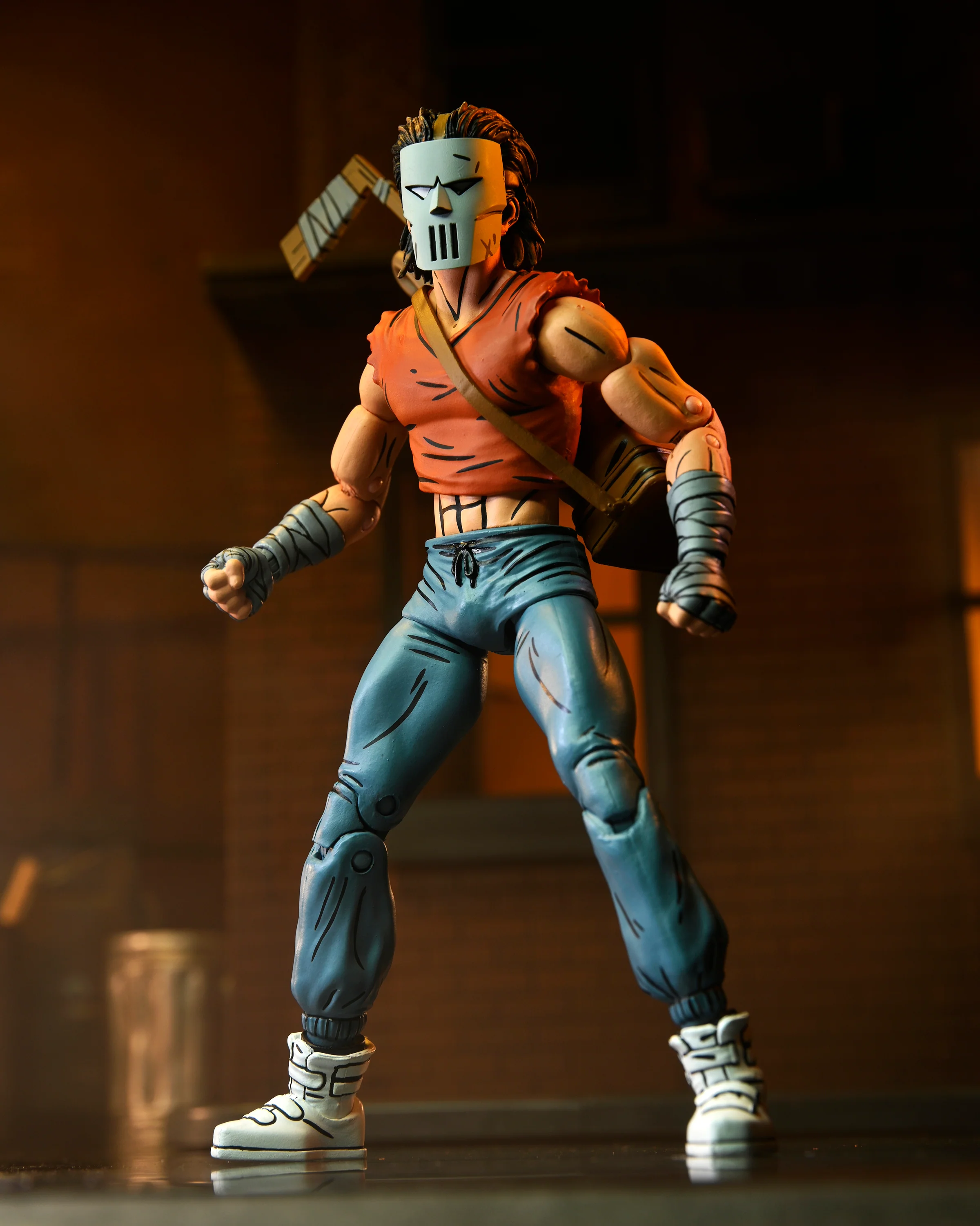 Teenage Mutant Ninja Turtles (Mirage Comics) Casey Jones in Red Shirt 7" Scale Action Figure - Image 5