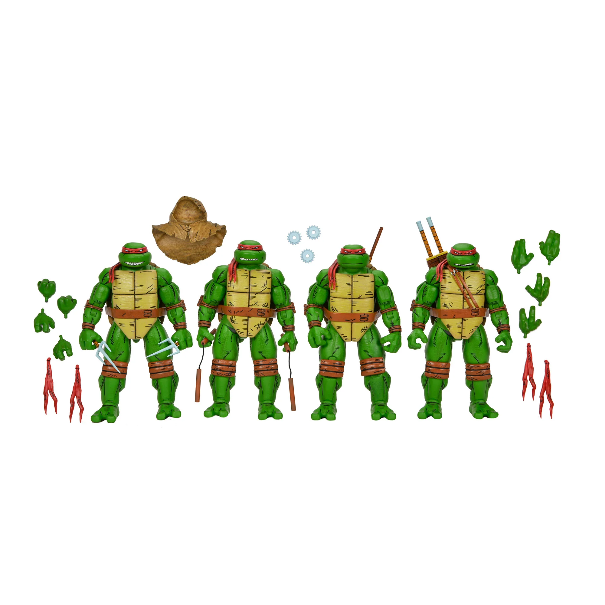 Teenage Mutant Ninja Turtles (Mirage Comics) - Leonardo, Raphael, Michelangelo, and Donatello 7" Scale Action Figure 4-Pack - Image 8