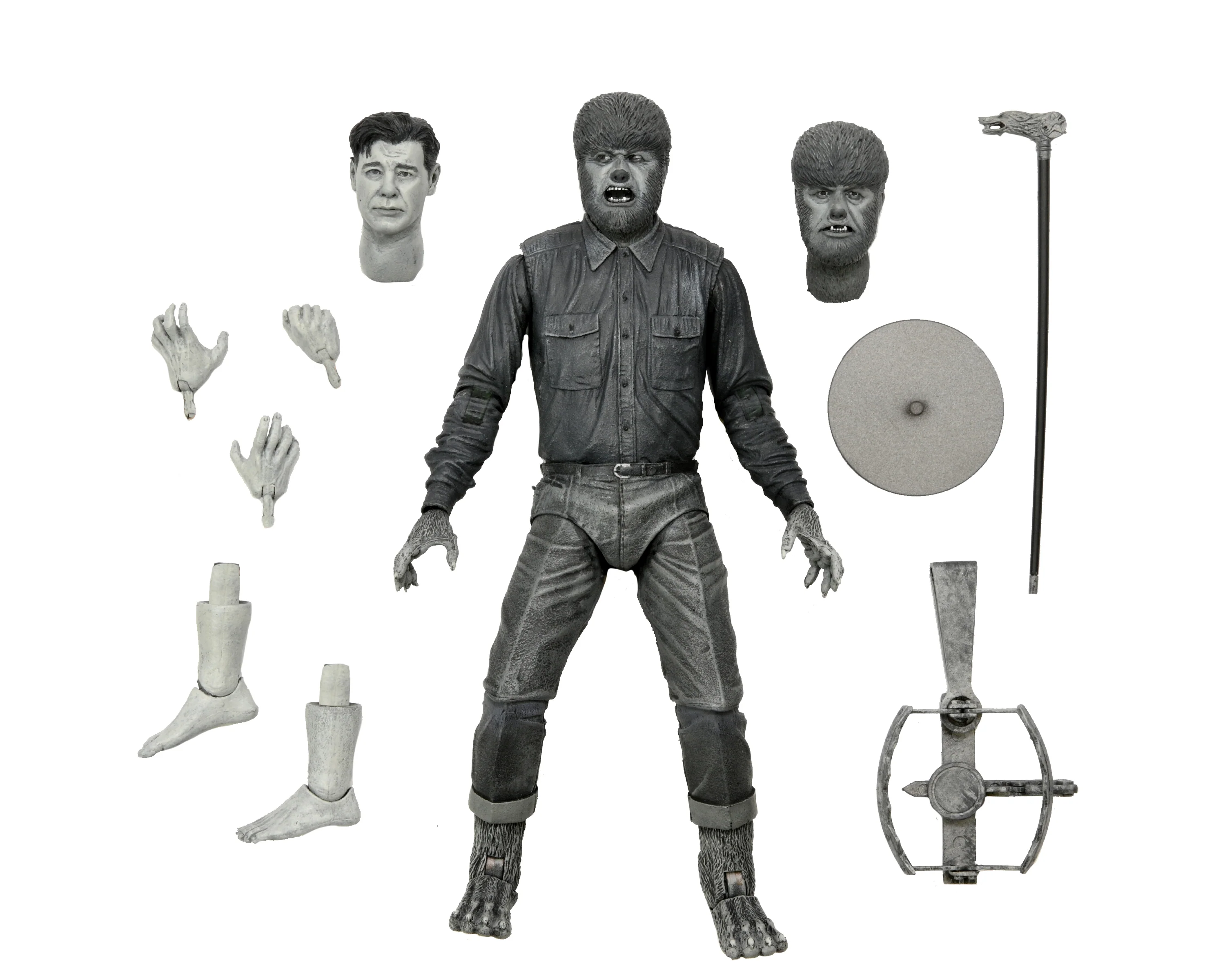 Universal Monsters - Ultimate Wolf Man (Black & White) 7" Scale Action Figure - Image 6