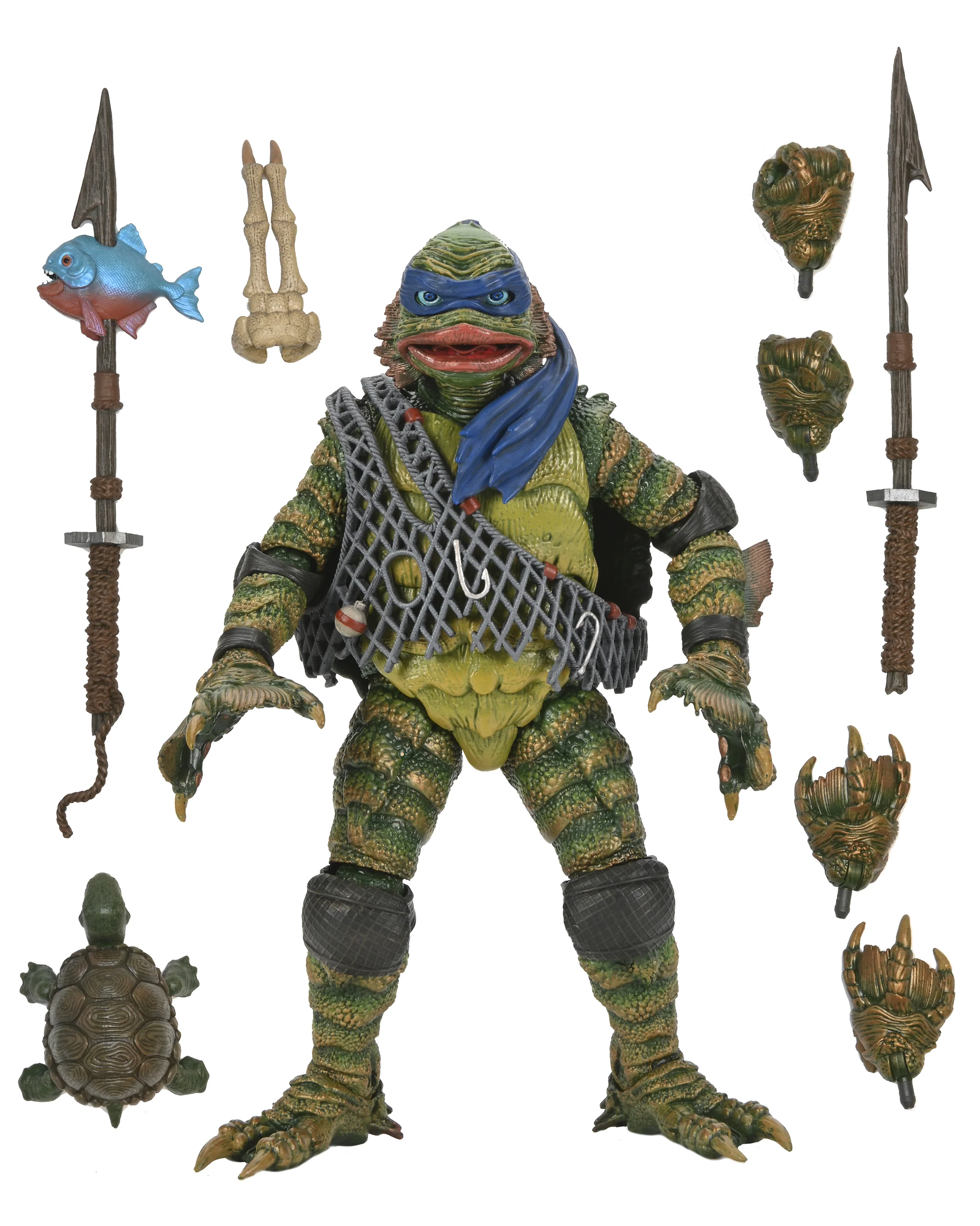 Universal Monsters x Teenage Mutant Ninja Turtles – Ultimate Leonardo as the Creature 7” Scale Action Figure - Image 10
