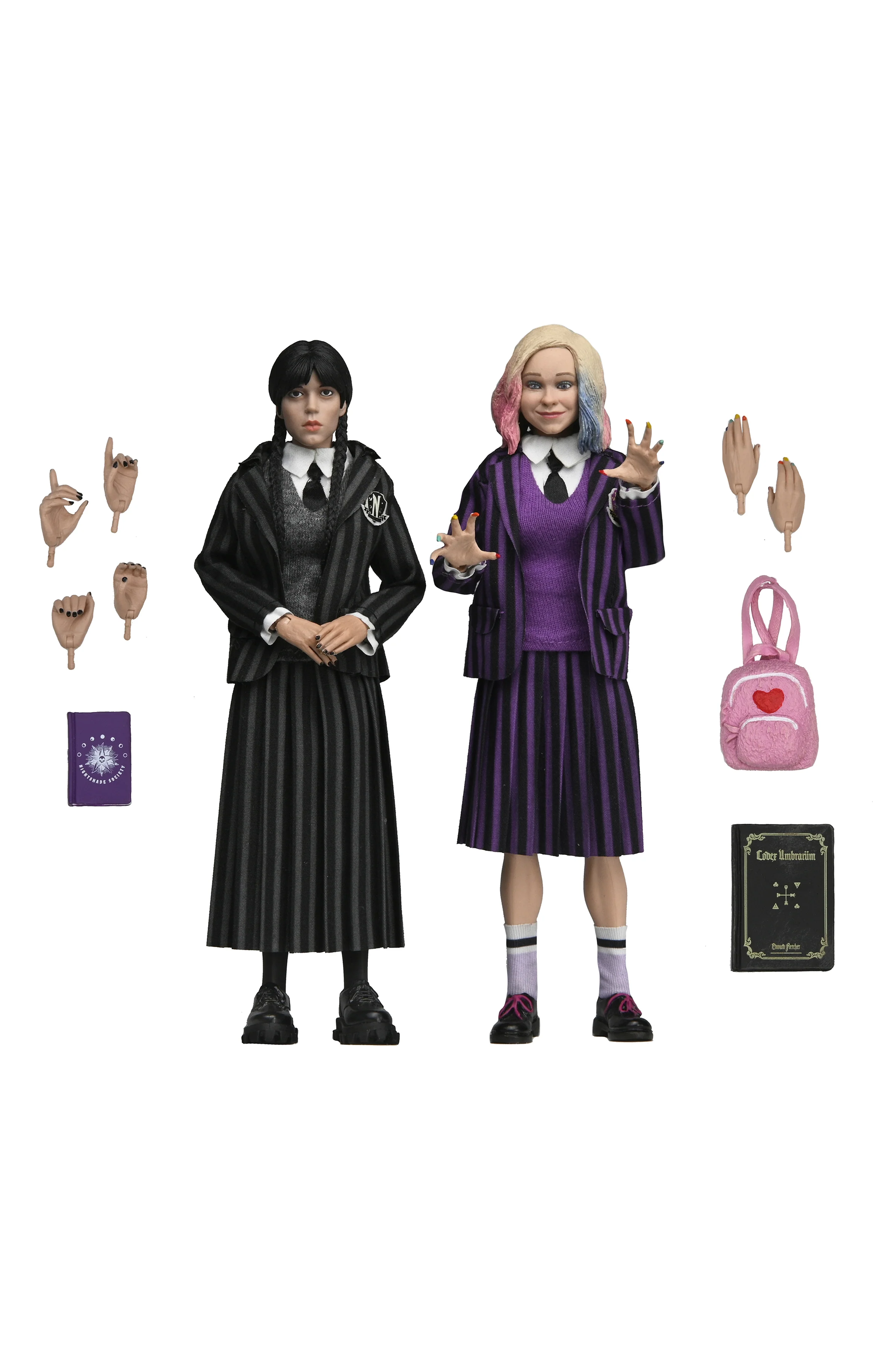 Wednesday - Wednesday Addams (Nevermore Uniform) and Enid 8" Clothed Action Figure 2-Pack - Image 8